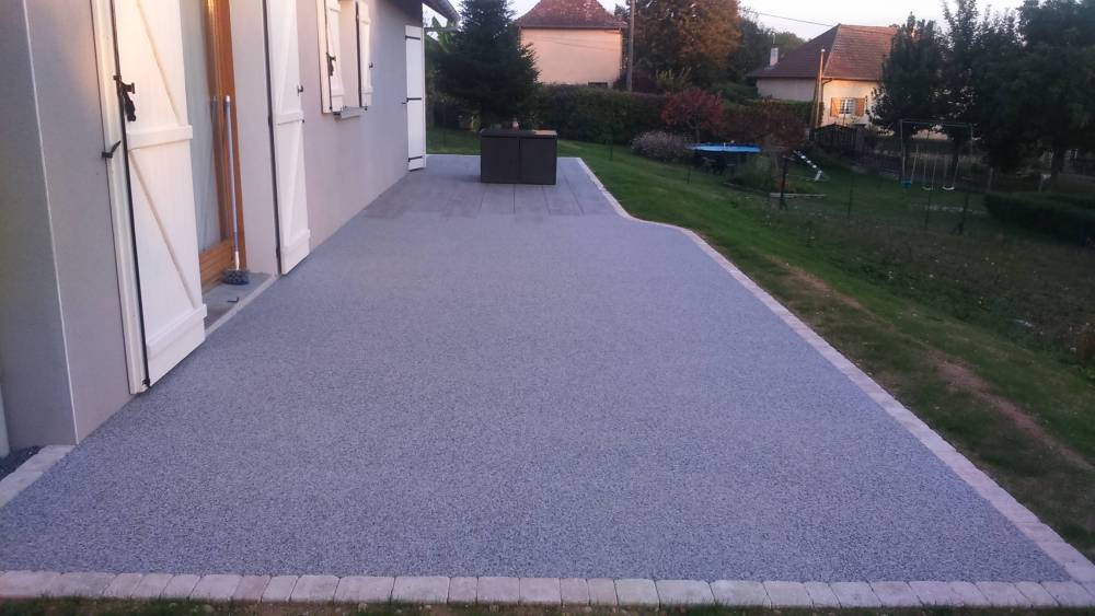 Moquette de pierres grise