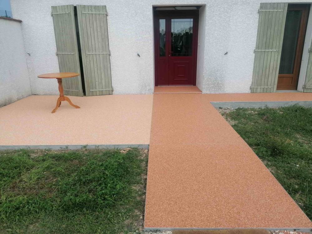 Moquette de pierres entrée