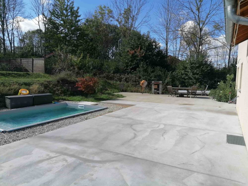 Maçonnerie paysagère piscine