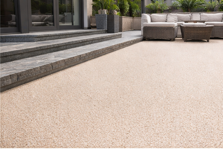 Sol resine antidérapant